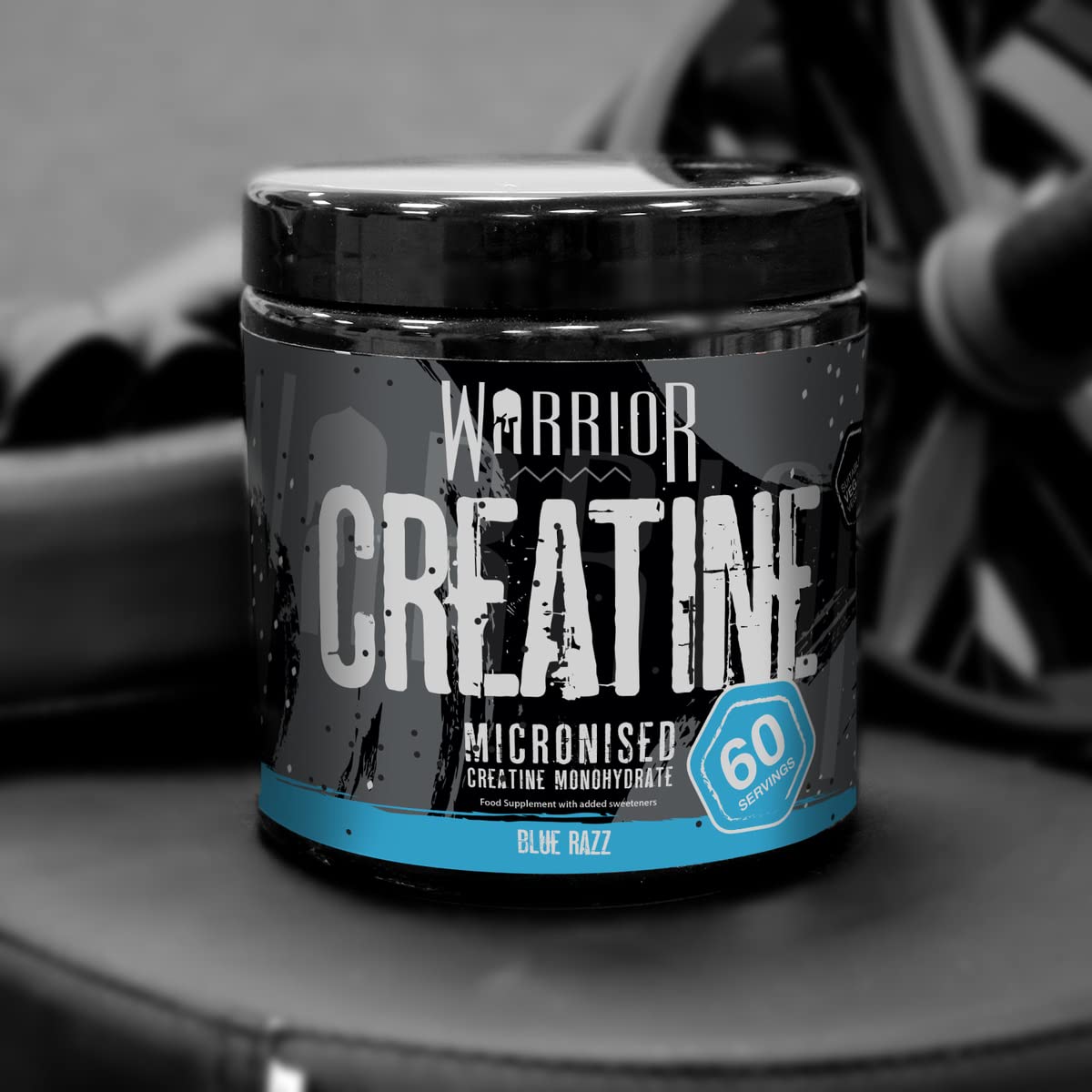 Warrior Creatine Monohydrate Powder – 300g – Micronised for Easy Mixing and Consumption – 100% Pure Creatine – Proven to Improve Physical Performance & Recovery, 60 x 5g Servings, Blue Raspberry