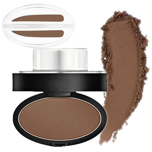 HERBINSOLS Eyebrow Stamp - Seal Stamp Eyebrow Powder - Waterproof Brow Stamp Kit - Creates Natural Looking Brows In Just 1 Second - Perfect For Makeup Beginners(Light Brown)