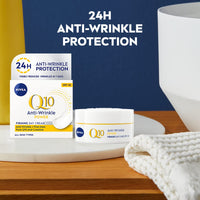NIVEA Q10 Anti-Wrinkle Power Protecting Day Cream SPF 30 (50ml), Anti-Wrinkle Face Cream with Skin Identical Q10 and Creatine, Face Cream for 3x Wrinkles and Age Spots