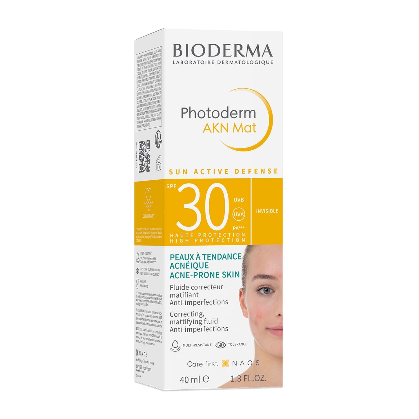 Bioderma Photoderm AKN Mat SPF 30 Anti-Blemish Sunscreen with Salicylic Acid for Combination to Oily Acne-Prone Skin 40ml