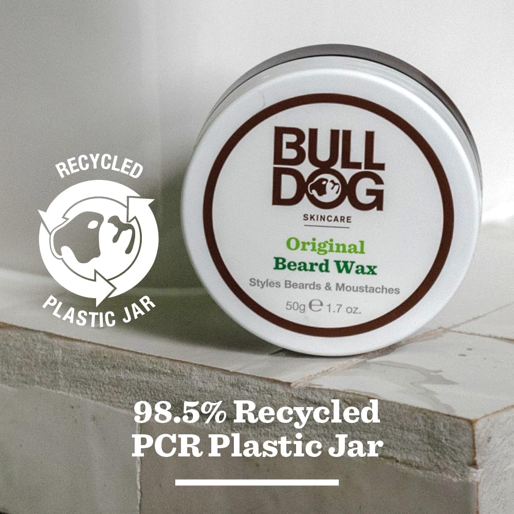 BULLDOG - Beard for Men | Original Beard Wax | Long-Lasting Hold for Beard and Moustache | 50 g