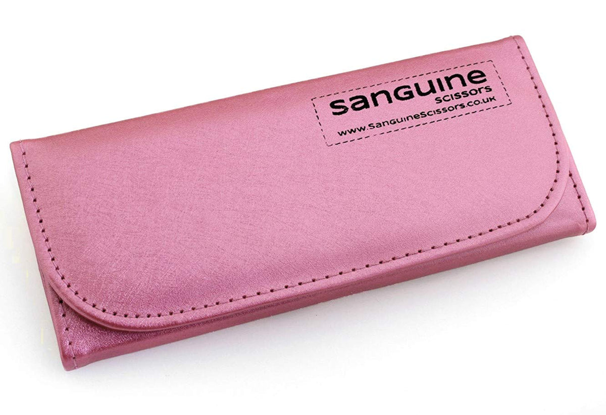 Sanguine Professional Pink Hair Scissors, Hairdressing Scissors for All Hair Cutting, 5.5 inch (14 cm) - Pink Presentation Case