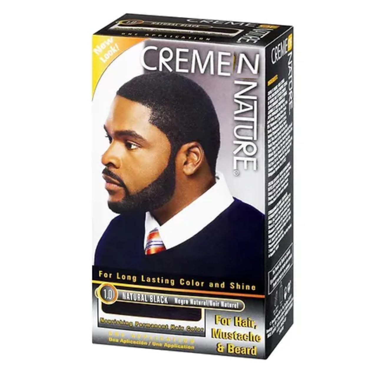 Generic CREAM OF NATURE Moustache & Beard COLOUR Natural Black 1.0