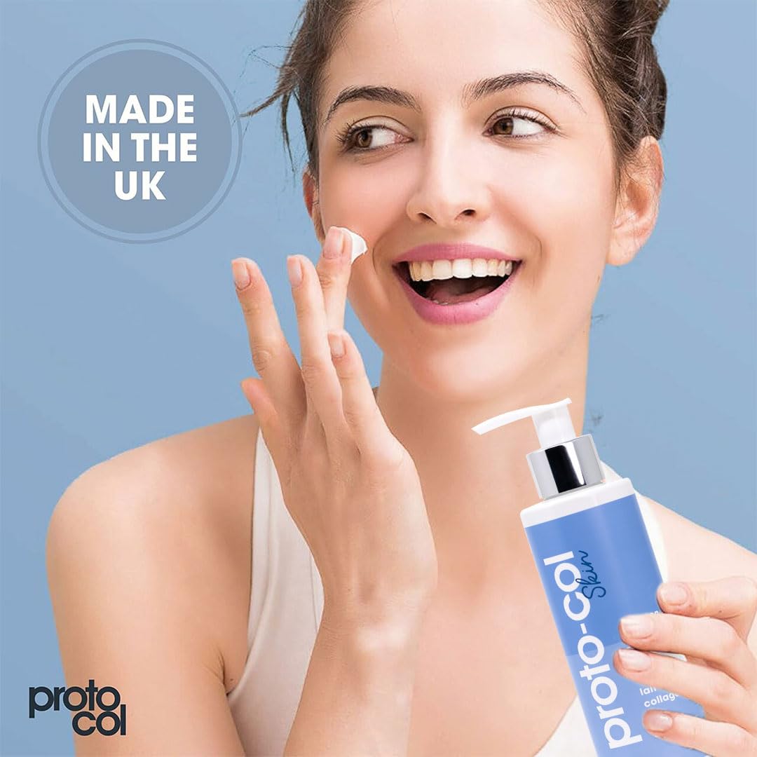 Proto-Col Proto-col - Cleansing Milk, Rich Collagen and Hydrating Hyaluronic Acid with Powerful Vitamins + Minerals, Deeply Cleanses, Brightens Skin and Removes Impurities (200ml)