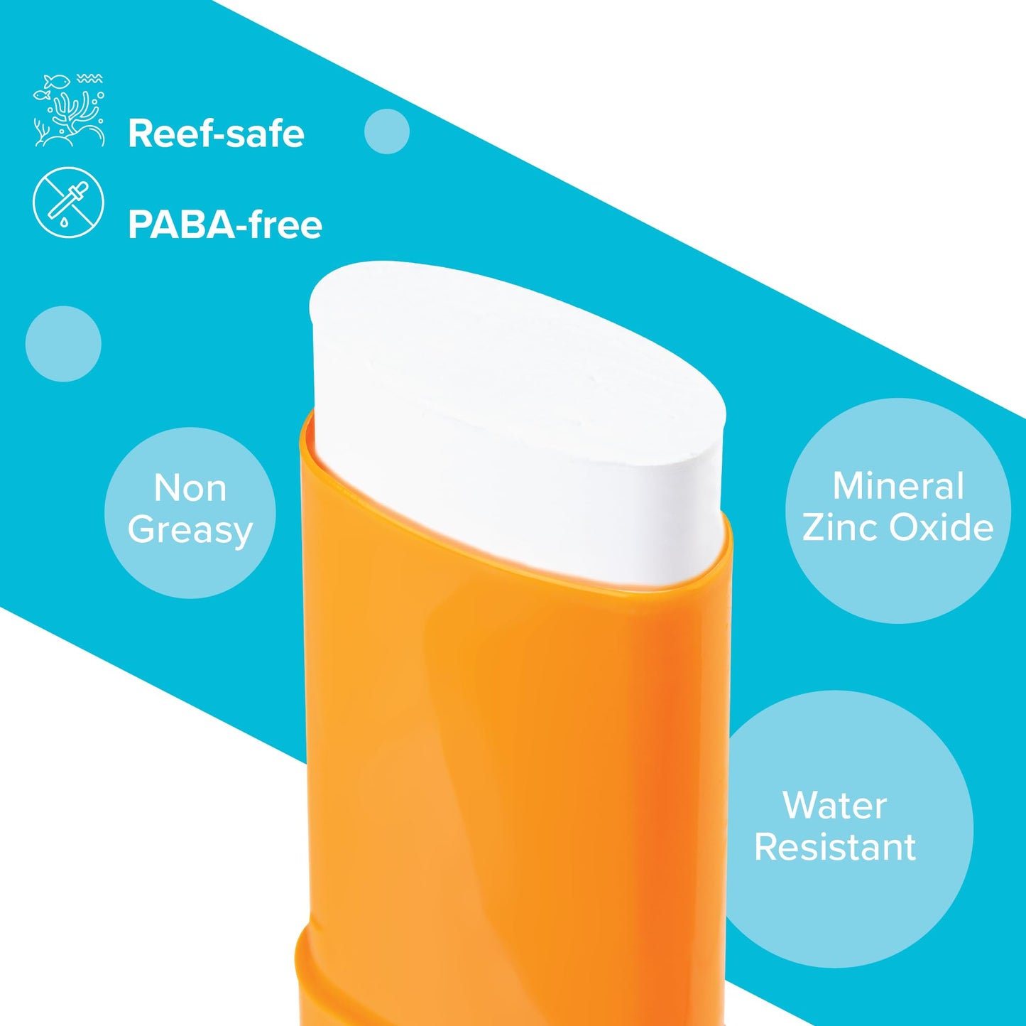 Calypso Mineral Sun Stick, SPF50 Sun Protection with Zinc Oxide for Wet and Dry Skin, Hypoallergenic, PABA free, 15g