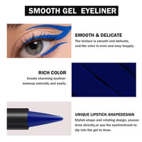 AurolaGlow Long-lasting Blue Eyeliner Pencil - Waterproof, Quick-drying,It's An Eye Makeup Product That Is Easy To Control And Suitable For All Eye Shapes. (05 Blue)