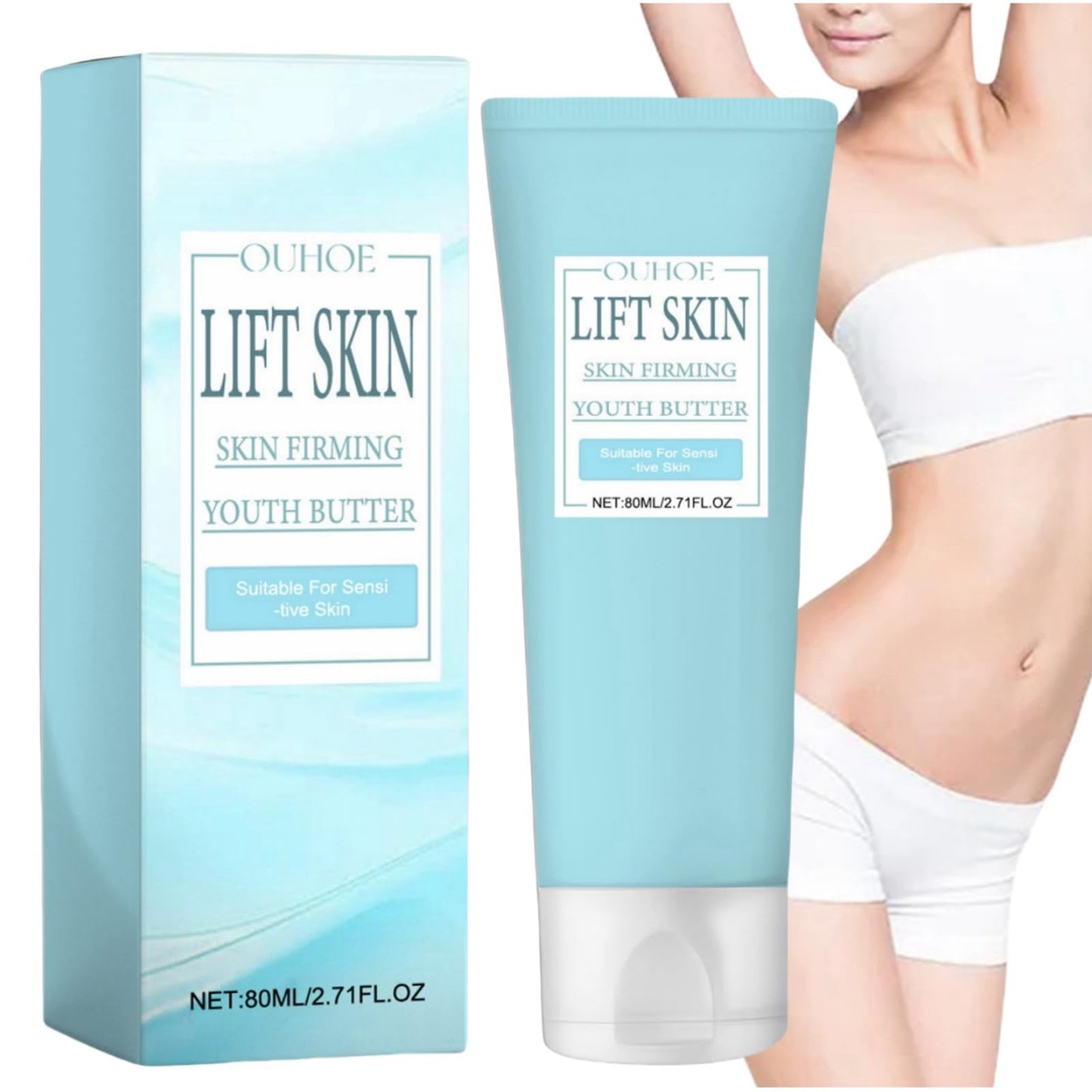 Oumun Luxelift Skin Firming Youth Butter,Luxelift Skin Firming Cream,Collagen Body Lotion,Firming Cream for Loose Skin,Body Creams for Women,Firming Body Lotion,Skin Tightening Cream Body,Skincare Cream