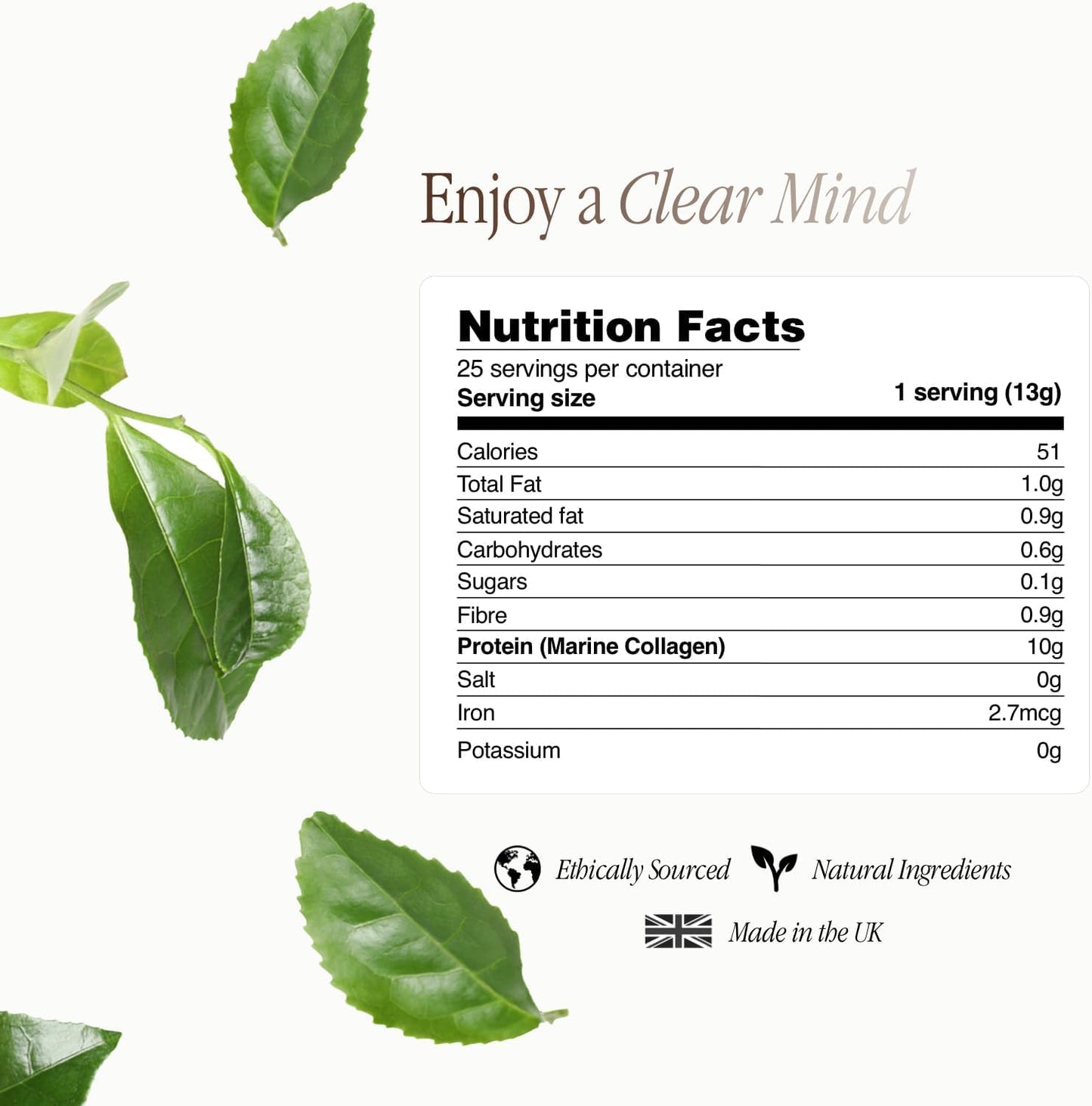 Reformed Collagen Matcha Powder - Marine Collagen & Matcha Powder with Functional Mushrooms - Boosts Skin Elasticity, Supports Focus & Digestion - Enhanced w/ 21 Vitamins/Minerals - 286 g