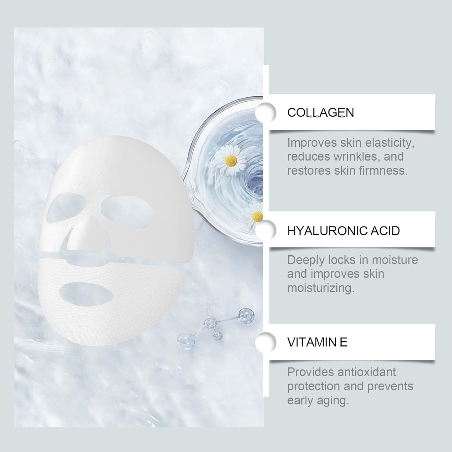 Biodance Bio Collagen Face Mask, Collagen Face Mask 6Pcs Bio dance Collagen Mask Overnight Collagen Mask Face Masks Hydrating Face Mask Elasticity Improvem Tighten Skin (6pcs)