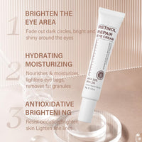 YUYUE-YY Retinol Eye Cream, Retinol Serum Eye Cream for Dark Circles and Puffy Eyes, Eye Cream with Retinol & AHA 30% & BHA 2% & Hyaluronic Acid for Fine Lines & Wrinkles Saggy Skin Puffy Eyes