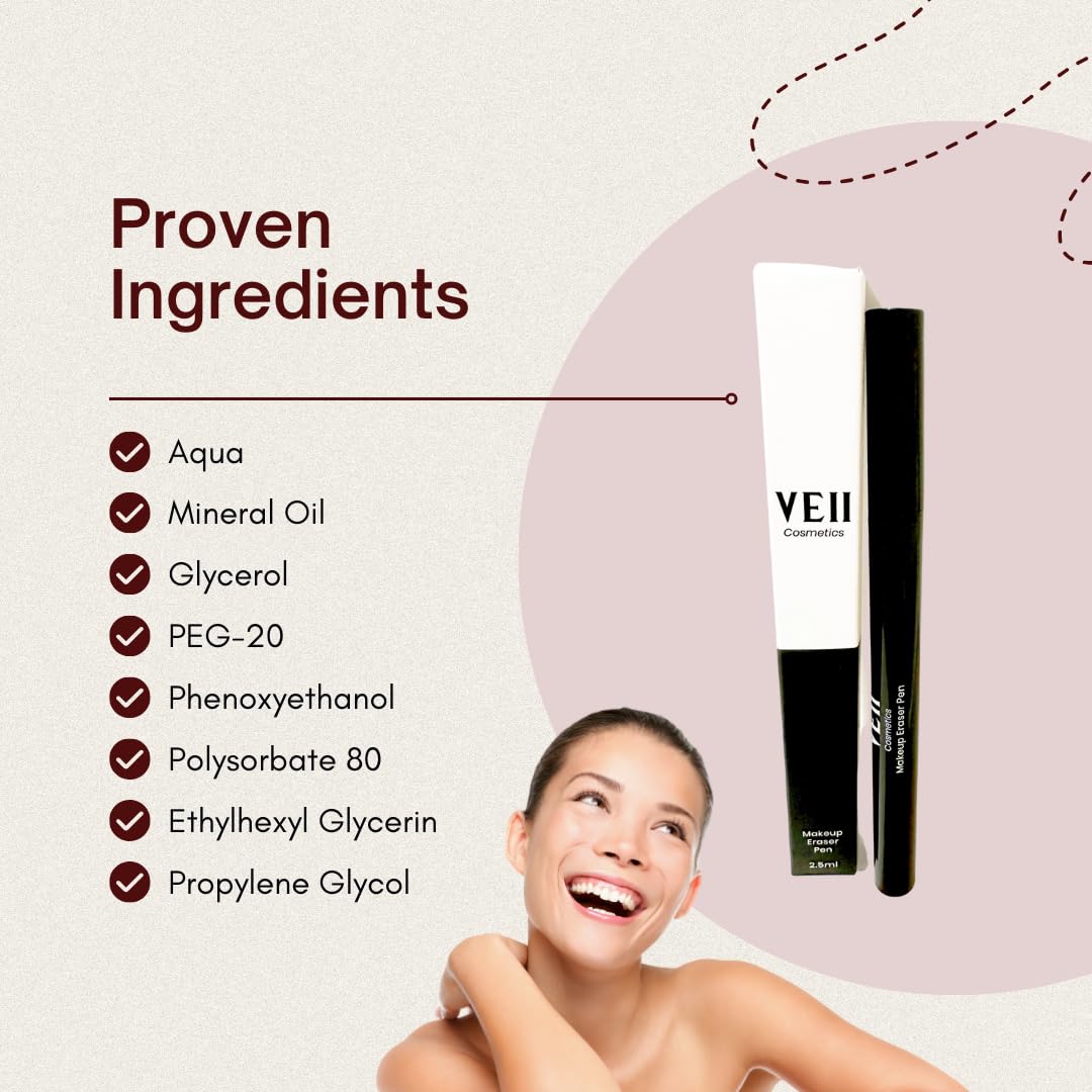 Generic Eye Makeup Remover Pen, Makeup Remover Eraser for Instant Touch-Ups of Stray or Smudged Eyeliner, Lipstick, & More, Travel-Friendly Make up Remover Pen, Eyeliner Eraser Pen