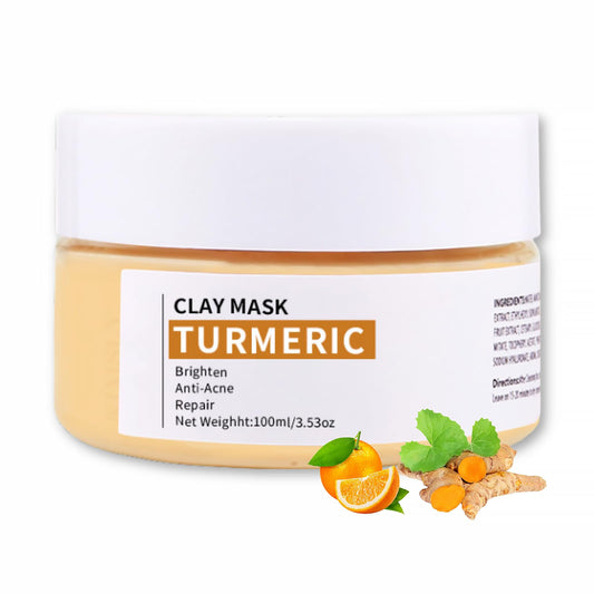 IZBEAUVO Turmeric Face Clay Mask with Kaolin Clay, Vitamin C Clay Mask, Deep Cleansing Pore Mask, Clay Face Mask, Mud Mask for Radiant Skin, Oil Balance, Face Masks Skincare for Blackhead, Blemish & Acne