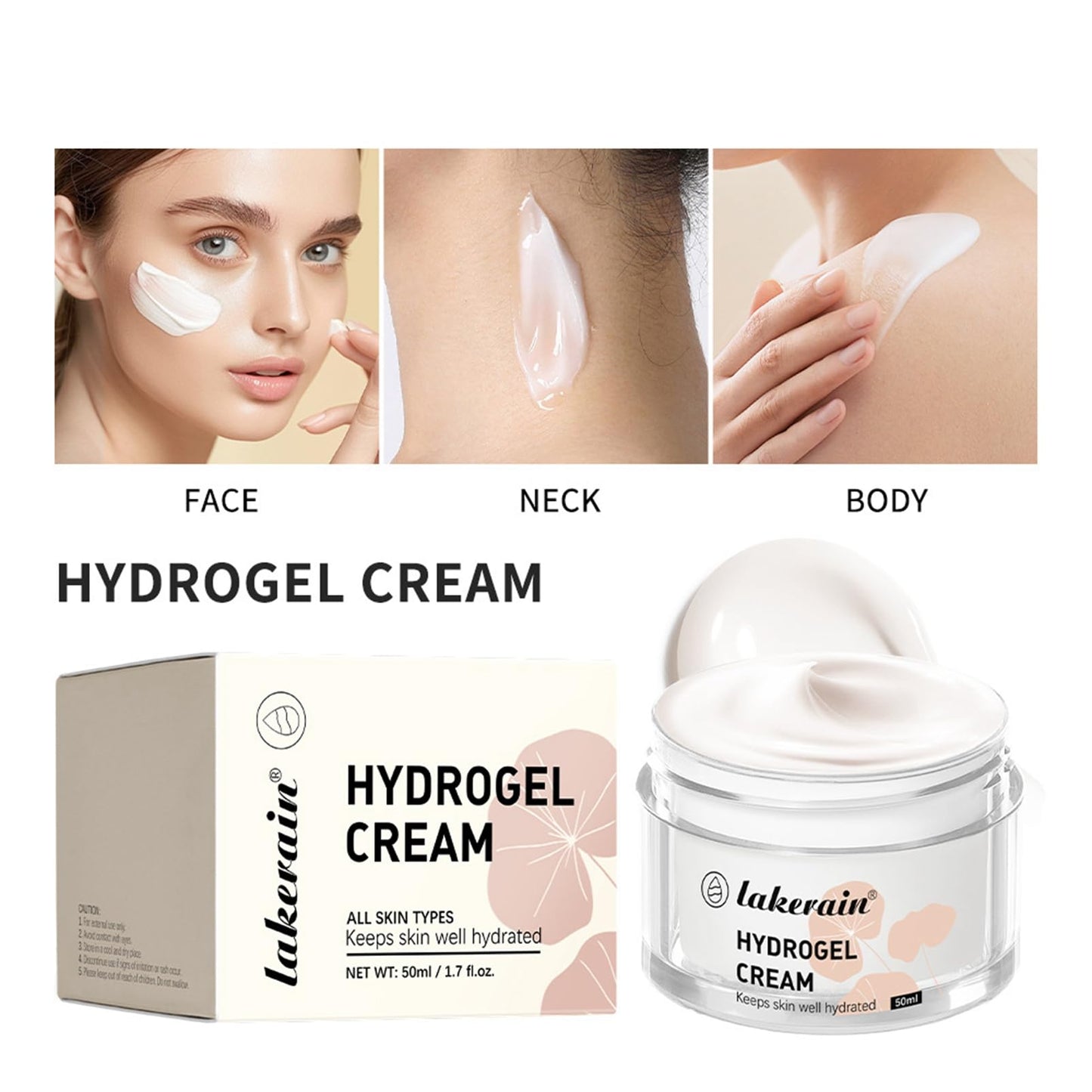 DMQ Hydrogel Cream For Women, Brightening Face Care Cream, Moisturizing Facial Repair Cream, Dry Skin Nourishing Lotion, Lightweight Non-Greasy Hydrogel Moisturizer For Adults, Day And Night