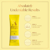 Absolute Collagen Marine Powder Collagen Supplement for Women | Neutral Flavour, Supports Hair, Nail & Skin Health, 8000mg of Hydrolysed Collagen per Sachet, Vitamin C | 14 Sachets