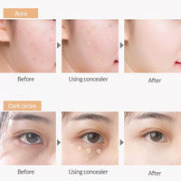 gcdat Tri-color Cream Concealer Palette Girls Makeup Concealer Foundation for Dark Skin Cover Spots Acne Marks Full Coverage Concealer