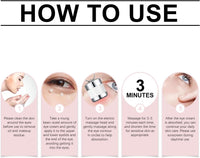 Electric Massage Eye Cream for Dark Circle, Firm and Smooth of Fine Lines, Eye Cream Massage Electric, Tired Eye Refreshment with Gentle Vibration, Anti-Wrinkle, Firming, Moisturizing