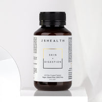 JSHealth Vitamins Skin and Digestion Formula | Skin Supplement with Zinc | Burdock Turmeric | Clear Healthy Skin | Acne Treatment for Teens and Adults | (60 Tablets)