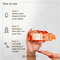 Auravedic Kumkumadi Oil, 100 Ml. Kumkumadi Face oil for Glowing Skin