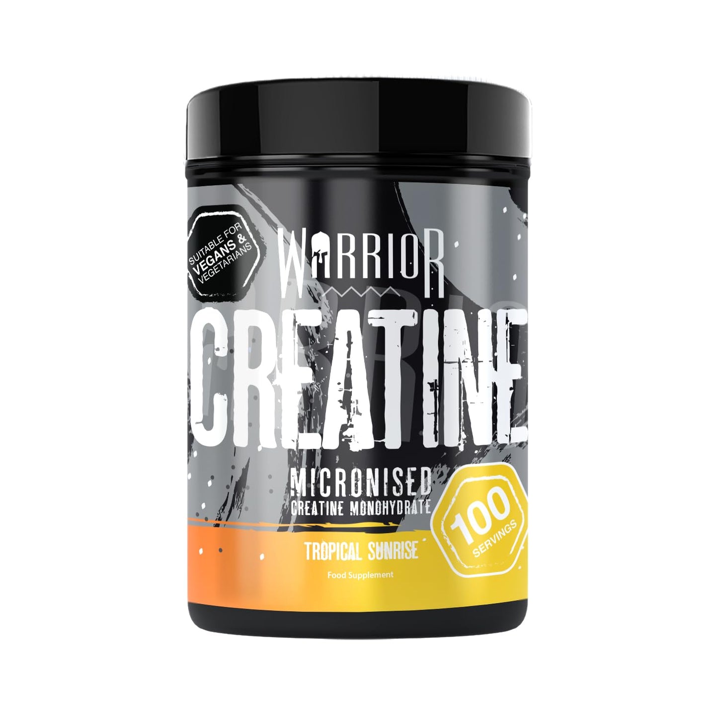 Warrior Creatine Monohydrate Powder – Micronised for Easy Mixing and Consumption – 100% Pure Creatine – Proven to Improve Physical Performance & Recovery, 5g Servings (Tropical Sunrise, 500g)