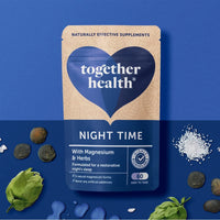 Night Time Complex – Together Health – Marine Magnesium – Griffonia & Hops Extracts – Vegan Friendly – Made in The UK - 60 Vegecaps