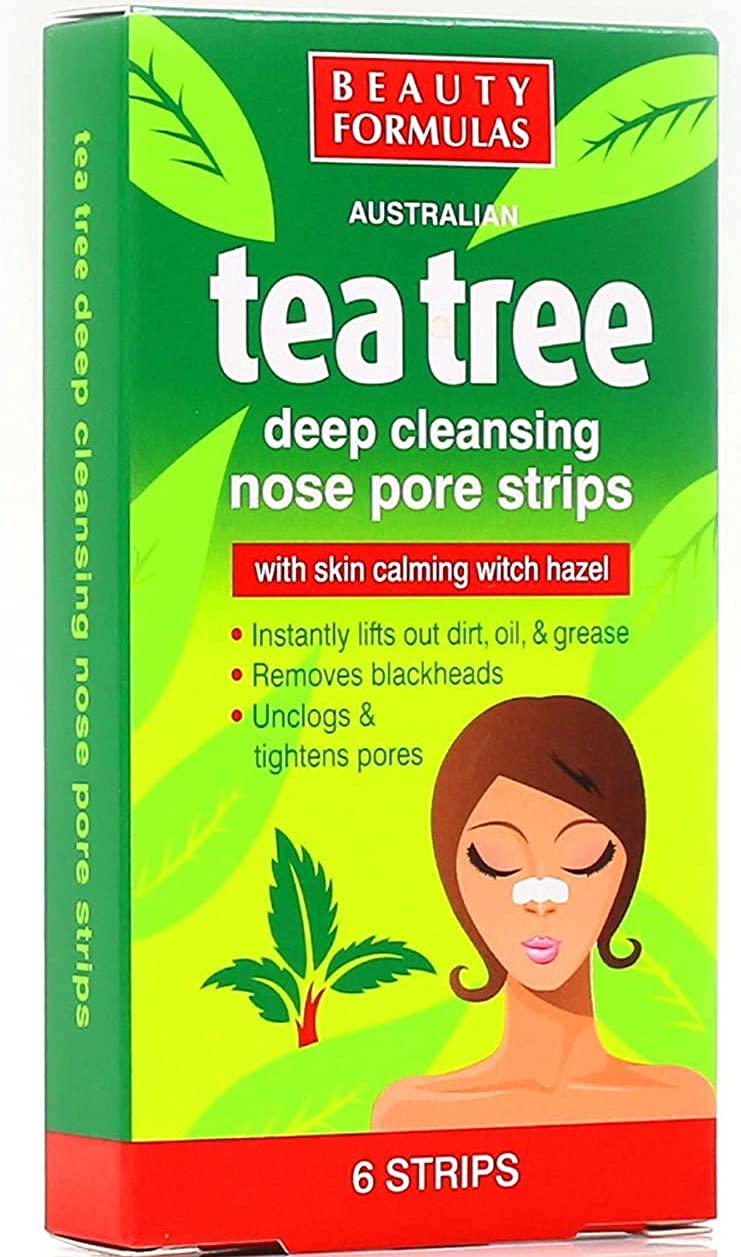Beauty Formulas Australian Tea Tree Deep Cleansing Nose Pore Strips x 18
