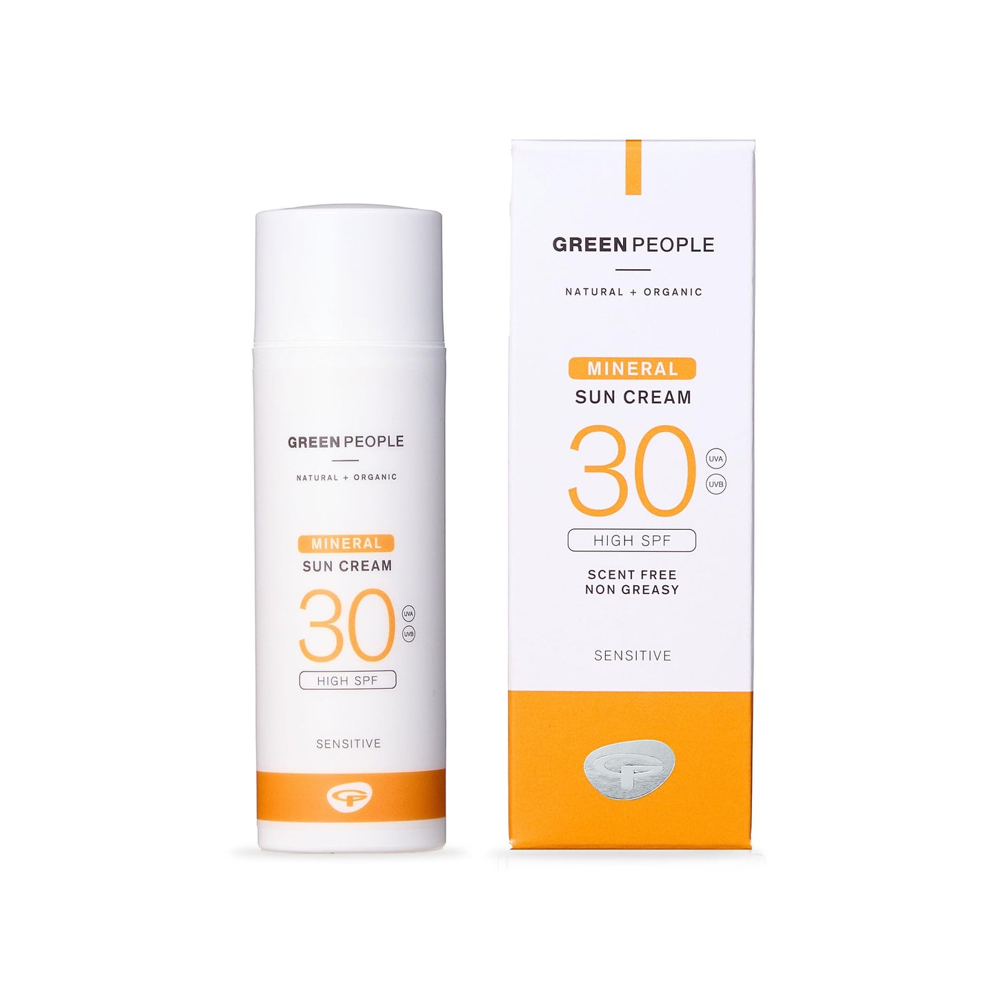 Green People Mineral Sun Cream SPF30 50ml| Natural, Organic Zinc Oxide Sunscreen | Eczema Friendly, Sensitive Skin, Prickly Heat | Non Comedogenic, Non Greasy | Reef Safe, Cruelty Free | Face & Body