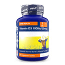 Zipvit Vitamin D 1000IU, 1 Year Supply, 365 Vegetarian D3 Tablets, High Absorption, Easy-to-Swallow Vitamin D Tablets for Immune, Bone & Muscle Health