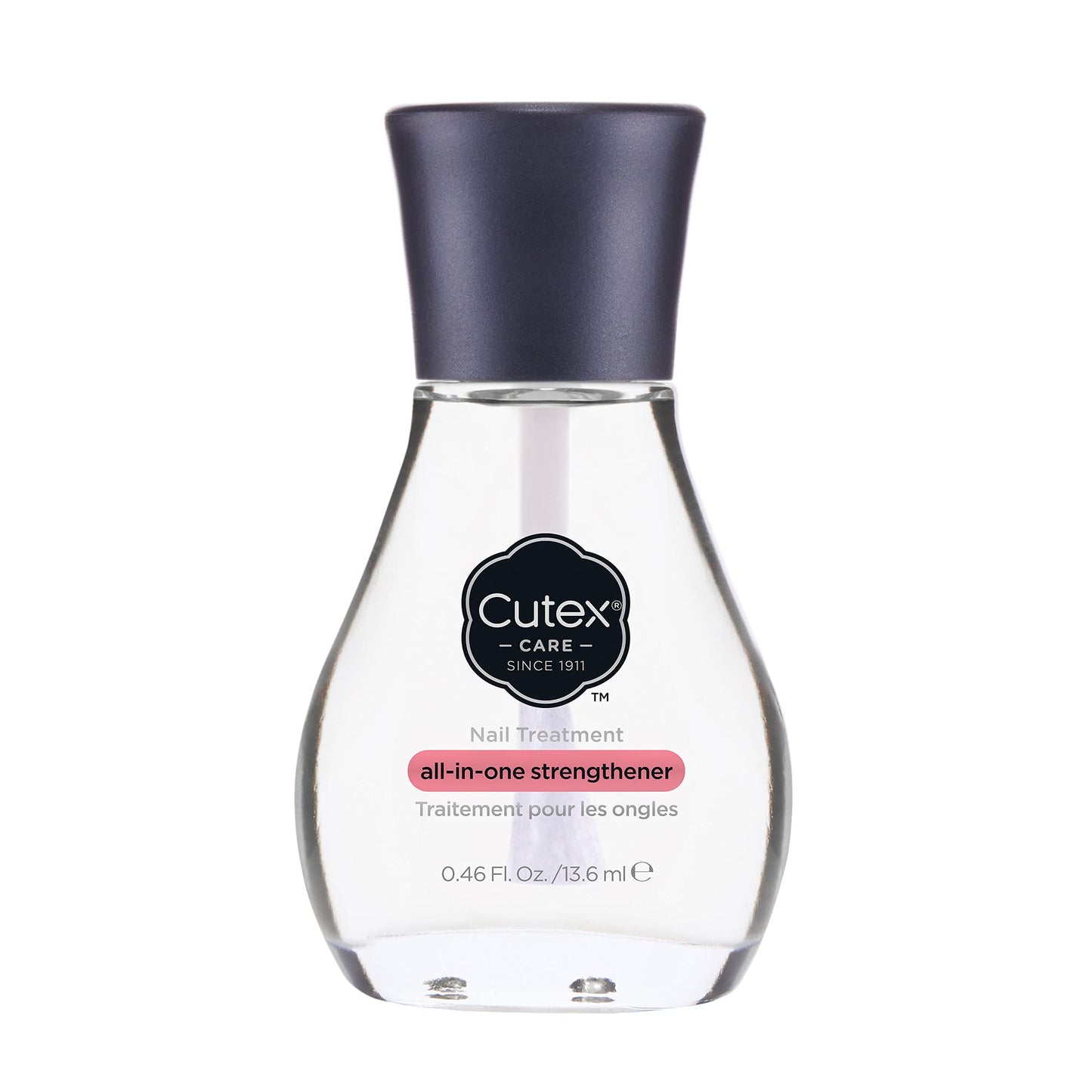Cutex All-In-One Nail Strengthener Treatment, Base & Top Coat (13.6ml) for Weak & Damaged Nails, Chip Resistant, Dermatologist Tested