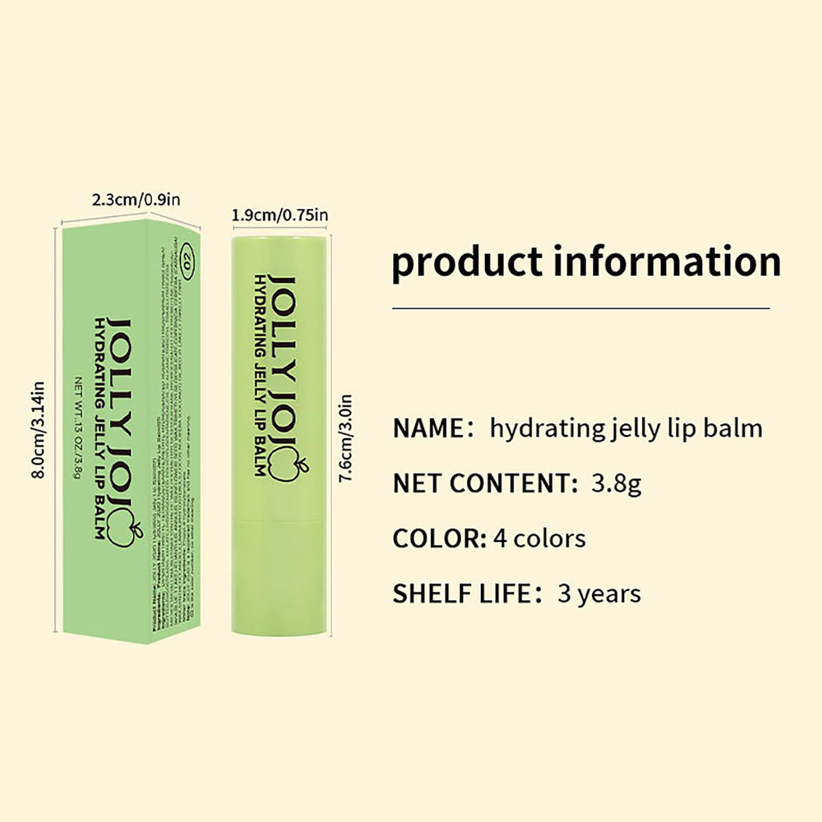 RoseFlower Lip Balm Set, Natural 4 Fruit Flavors Tinted Lip Balm for Lip Care, Lip Repair Tubes, Prevent Cracked & Dry Lip, Create Jelly Toot Lip