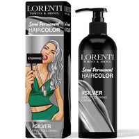 Lorenti Semi Permanent Direct Coloring Cream | Long Lasting Hair Colour Result | Silver 250ml