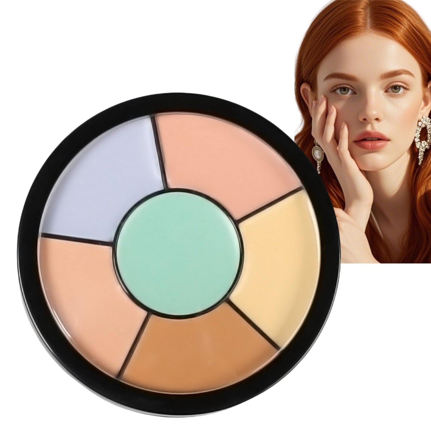 SingHao 6-in-1 Concealer Palette,Concealer Full Coverage Palette,Creamy Concea/ler Cream,Under Eye Conce/aler,Conce/aler for Mature Skin,Colour Corrector for Face,Creamy Blendable Colour Correcting Pal/ette