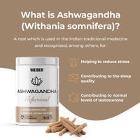 Weider Ashwagandha Professional (120 capsules). Ashwaghandha KSM-66 enriched with AstraGin to improve absorption, Magnesium, Vitamine C. For the normal functioning of the Nervous System. (60 servings)