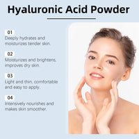 Xunzhi Hyaluronic Acid Powder 100g,Hyaluronic Acid Mask,Hyaluronic Acid Powder Serum,Hydrating Ingredient,Facial Serums Firmer Skin,Water-Soluble Firming Facial Serums Cosmetics,Hyaluronic Acids Serum