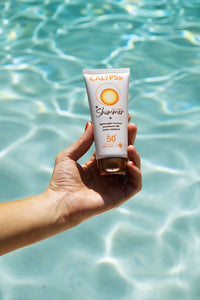 Calypso Shimmer Sun Lotion SPF50 + | Very High UVA + UVB Protection, Water Resistant, Shimmering Sun Protection for Face and Body, 100ml