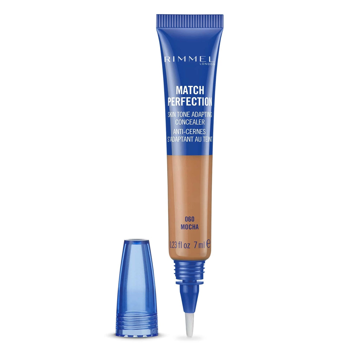 Rimmel London Match Perfection Light Coverage Blendable Liquid Concealer, 060 Mocha, 7 ml