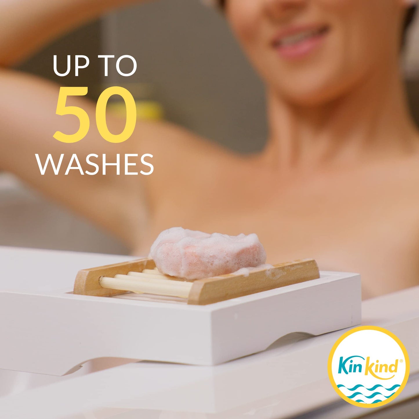 KinKind Rice Water Shampoo Bar for Hair Growth - Give Me STRENGTH! Hair Thickening Solid Shampoo Bar with Rice Protein | Volume for Fine & Flat Hair | Natural Travel Shampoo Bar for Hair UK