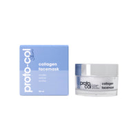 Proto-col - Collagen Face Mask, Anti-ageing Beauty Treatment with Vitamins A, C and E + Aloe Vera + Sweet Almond, Boosts Natural Collagen Levels for Plump, Hydrated and Firm Skin (50ml)