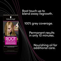 Schwarzkopf Root Retouch Permanent Root Concealer Blonde Hair Dye, Ideal for Touching Up Grey Root Regrowth, Ammonia Free, Medium Blonde
