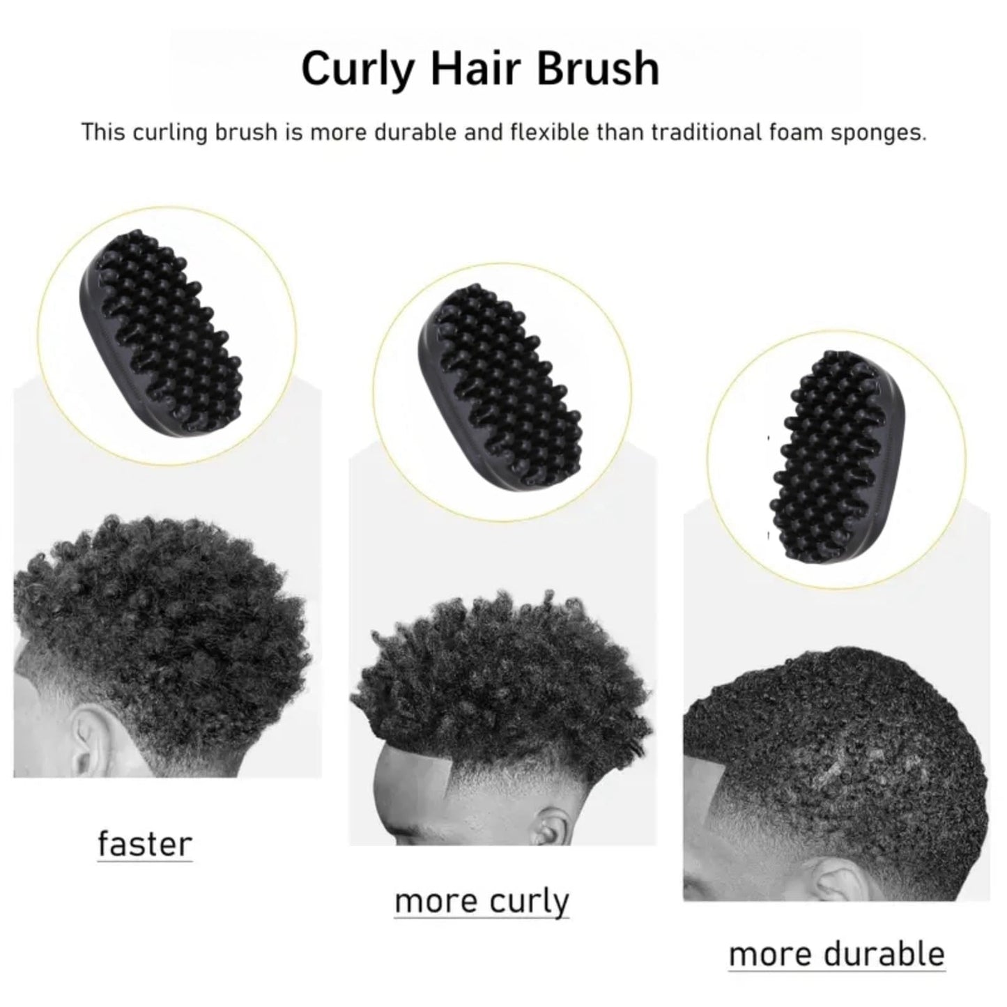 Twist Styler Brush,Curly Hair Brush,Rubber Hair Brush,Hair Sponge for Curlsbrush Comb Rubber Styling Tool for Home and Salon Use,Rubberized Grip for Comforeasy to Wash and Maintain,Versatile Use