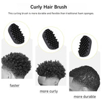 Twist Styler Brush,Curly Hair Brush,Rubber Hair Brush,Hair Sponge for Curlsbrush Comb Rubber Styling Tool for Home and Salon Use,Rubberized Grip for Comforeasy to Wash and Maintain,Versatile Use
