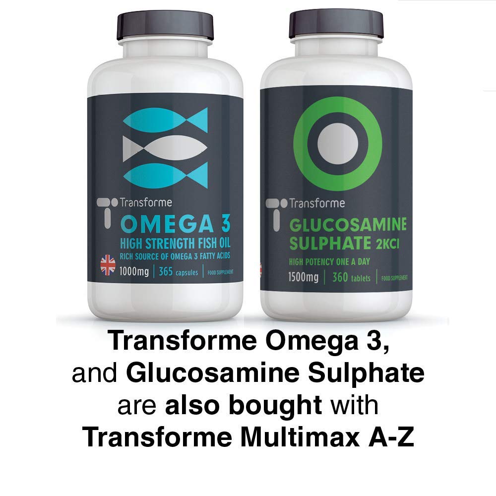 Multivitamins Nutritional Supplements for Women and Men, 365 Tablets, 1 Year Supply, 24 Active Vitamins and Minerals inc Vitamin D, C, B, Iron, Magnesium, Zinc, Vegan Vegetarian, UK Made by Transforme