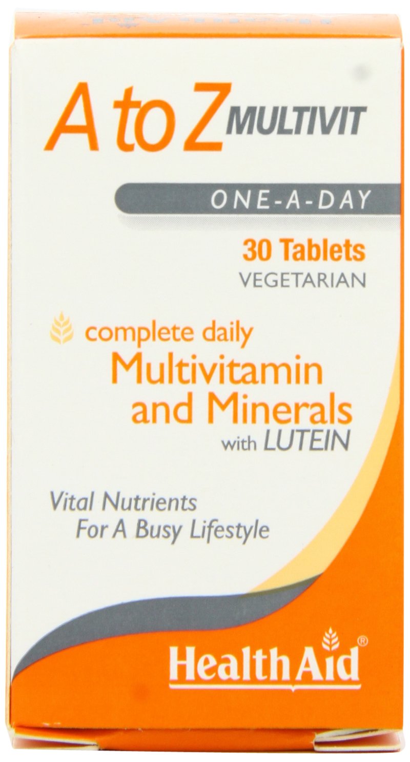 HealthAid A to Z Multivitamins and Minerals, 30 Vegetarian Tablets