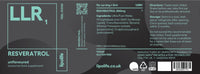 Lipolife LLR1 - liposomal Resveratrol - 240ml lipolife - Advanced Nutrient delivery