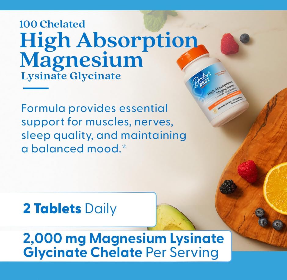 H. Absorption Magnesium Lysinate Glycinate, 200mg per Serving, 240 Tablets