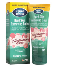 Dermatonics Natural Care Hard Skin Removing Balm for Feet | Scented with Sweet Blossom Aromas | Moisturises with Shea Butter and Hydrates with Oat Lipids | Diabetics and Vegan-friendly | 70 ml