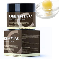 Deep Vita C Capsule Cream - Brightening Face Cream for Dull Skin, Collagen Hydra Core Cream with 5% Niacinamide & Vitamin C, Reduce Uneven Skin Tone and Wrinkles, Antioxidant Firming Moisturiser