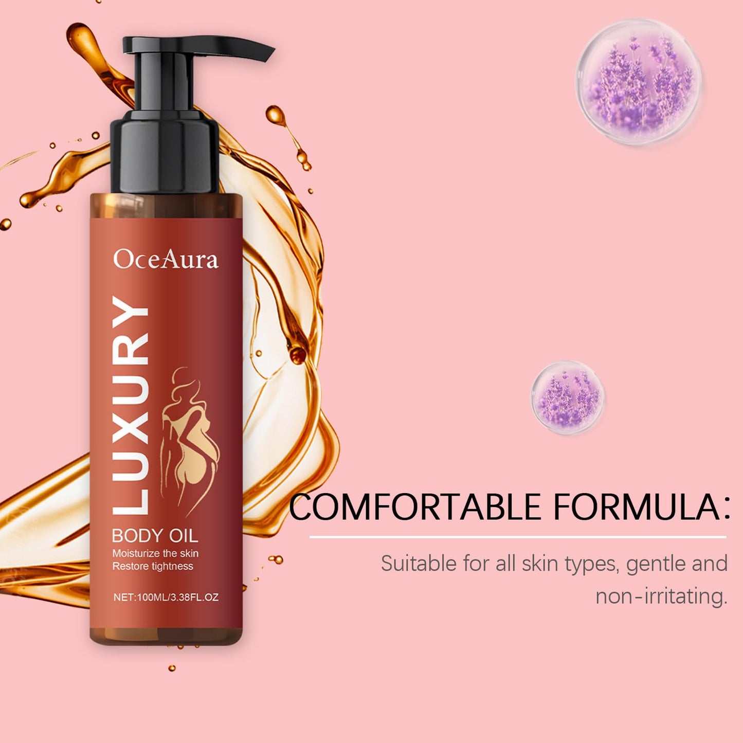 ISBEAUSOLS Magic Luxury Body Oil-Magic Body Oil Firming-Firming Body Lotion For Smooth, Radiant Skin-Natural M-agic Oil with Coconut, Honey & Rosehip -Hydrating Body O-il for Dry Skin-B-ody Oil For Women 100ML