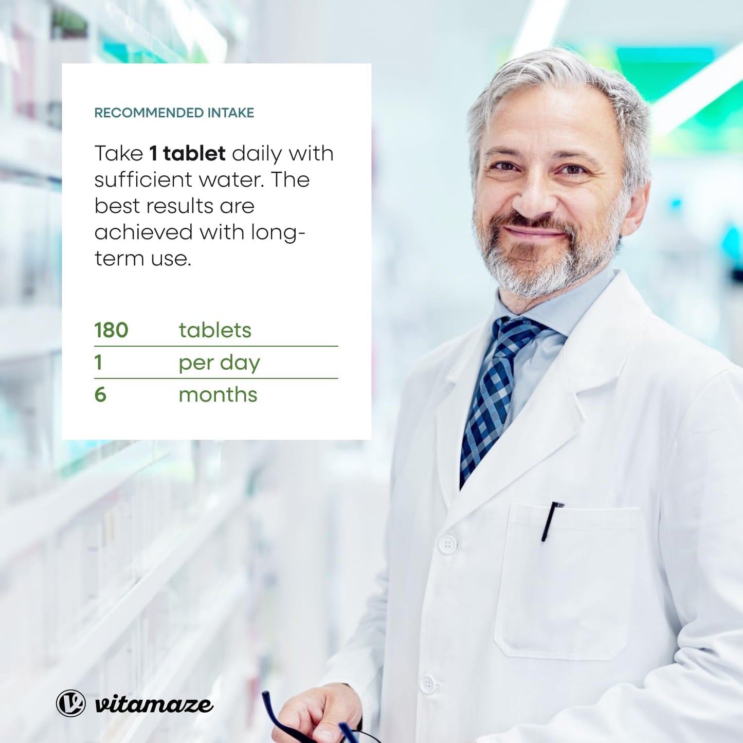 Vitamaze - amazing life Vitamin K2 MK-7 200 mcg Vegan & High Strength Menaquinone, 180 Tablets for 6 Months, German Quality, Natural & Organic Supplement Without Additives