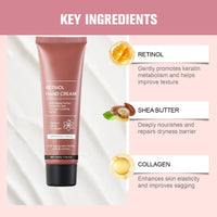 AHVKNU Retinol Hand Cream,Retinol Anti-Aging Hand Lotion,Retinol Moisturizer with Shea Butter & Collagen for Smooth, Youthful Looking Hands, Nails & Cuticles.Relief Intense Moisture Hand Cream for Women Men