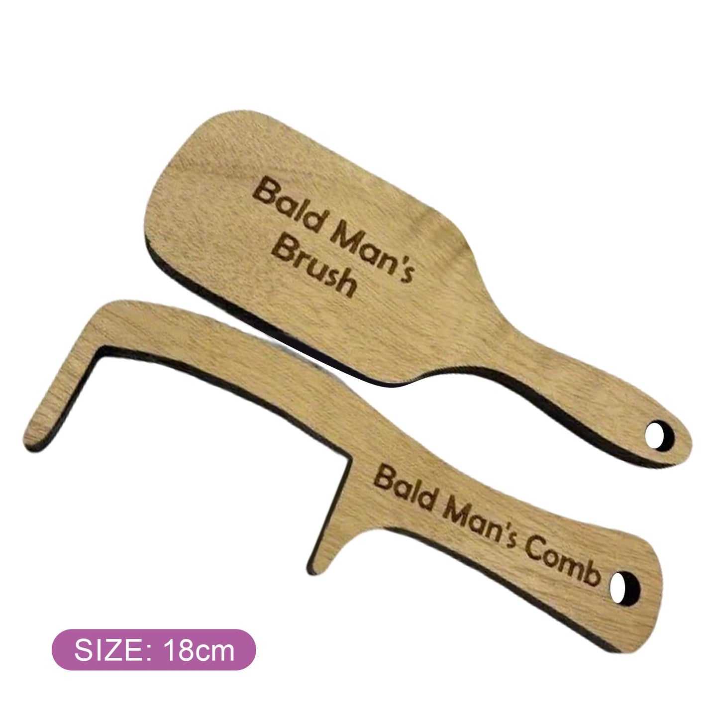 Generic Bald Man Comb Joke Set, Funny Hairless Combing Brush Gag Gifts for Men, Humorous Toothless Combs Blad Mans Brush for Trick Friends Gift